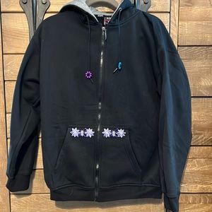 Woman’s fabulously embellished hoodie